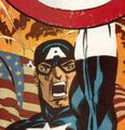 A promotional poster for Captain America: White is found in Sam's Comics. This comic was illustrated by Tim Sale and written by Jeph Loeb.