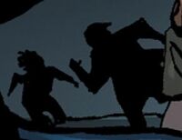 He later chases after her.